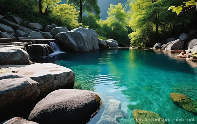 온천과 여행 준비물 - **Prompt:** A serene and rejuvenating experience at a natural hot spring. An adult person (gender-ne...