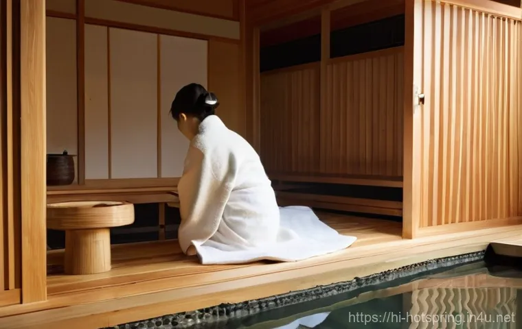 온천에서 즐길 수 있는 음식 - **Prompt: Serene Mountain Hot Spring Rejuvenation**
    "A wide, tranquil shot of an adult individua...